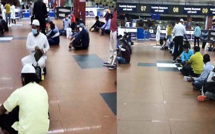 হঠাৎ বিমান বন্ধ, আবুধাবি থেকেই ফেরত পাঠানো হলো শতাধিক বাংলাদেশিকে