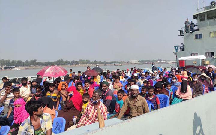পঞ্চম দফায় ভাসানচরে যাচ্ছে আরো তিন সহস্রাধিক রোহিঙ্গা
