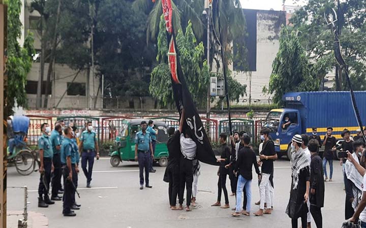 রাজধানীতে নিষেধাজ্ঞা উপেক্ষা করে তাজিয়া মিছিল