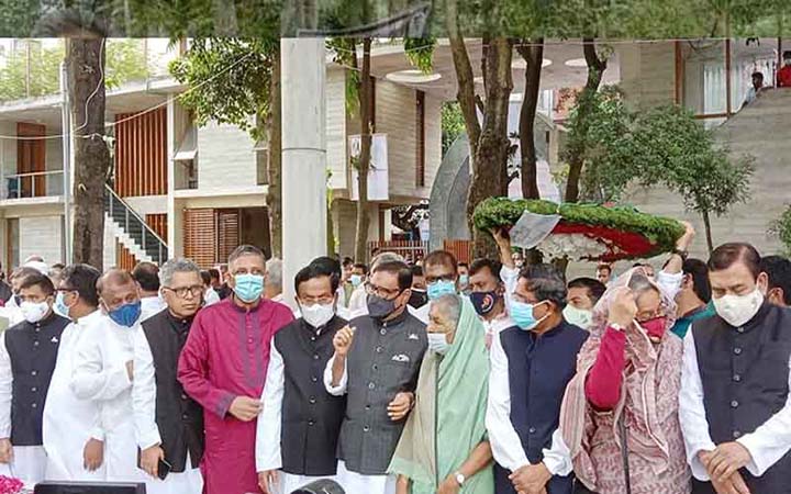 শেখ রাসেলের সমাধিতে আ’লীগের শ্রদ্ধা