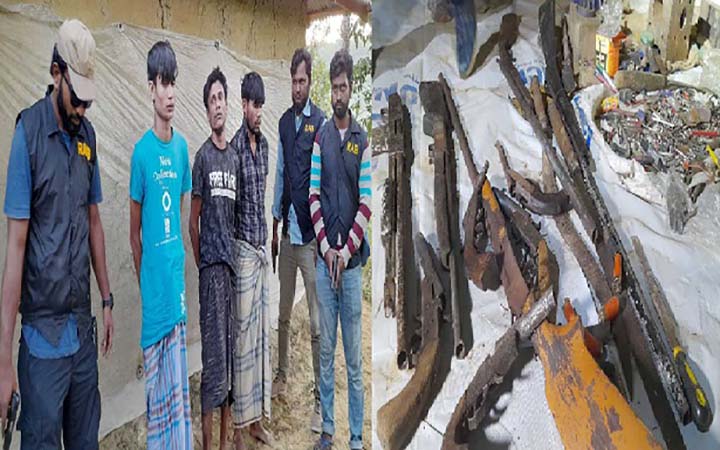 উখিয়ায় অস্ত্র তৈরির কারখানার সন্ধান, ৩ রোহিঙ্গা আটক