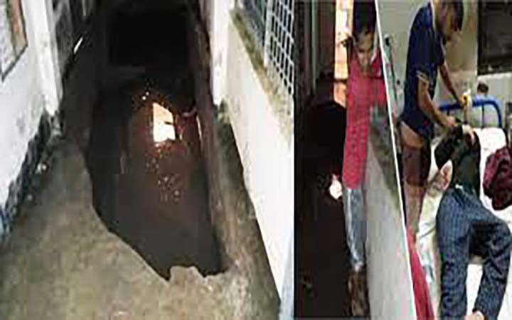 পটুয়াখালী সরকারি কলেজ ছাত্রাবাসের মেঝেতে ধস, আহত ১০