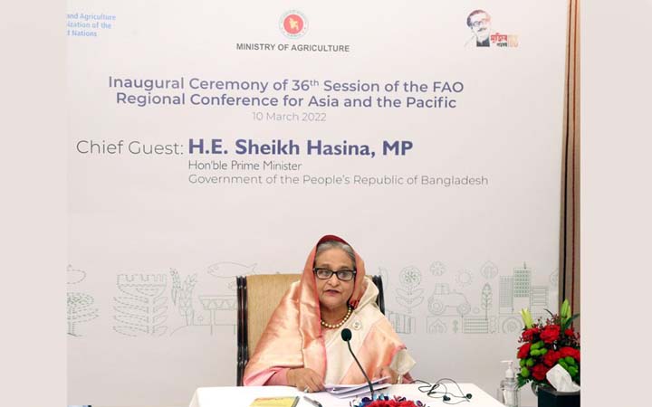 এশিয়া-প্যাসিফিক অঞ্চলের দেশগুলোর খাদ্য নিরাপত্তা নিশ্চিতে সহযোগিতা জোরদারে প্রধানমন্ত্রীর গুরুত্বারোপ