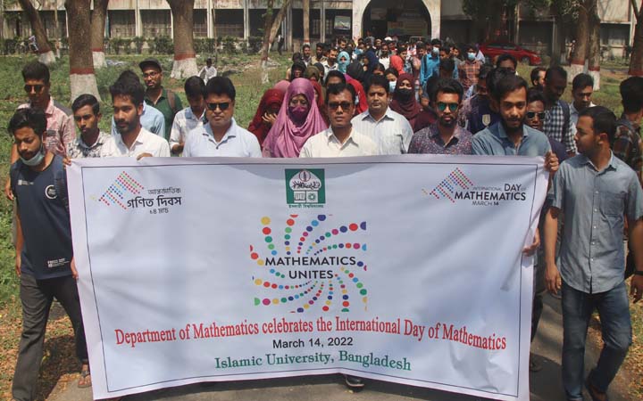 গণিত দিবসে ইবিতে বর্ণাঢ্য র্যালি