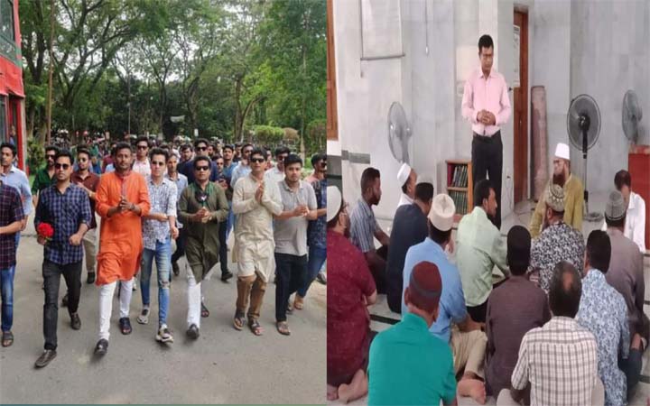 শেখ হাসিনার স্বদেশ প্রত্যাবর্তন দিবসে ইবিতে আনন্দ মিছিল ও দোয়া