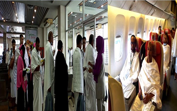 ৪১৯ যাত্রী নিয়ে সিলেট থেকে হজের প্রথম ফ্লাইট ছাড়ল