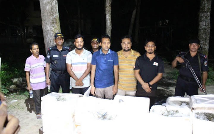 যশোরে জেলি মিশ্রিত ১ টন চিংড়ি মাছ জব্দ