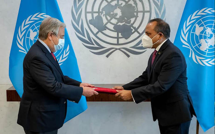 জাতিসংঘে নিযুক্ত বাংলাদেশের স্থায়ী প্রতিনিধির পরিচয়পত্র পেশ