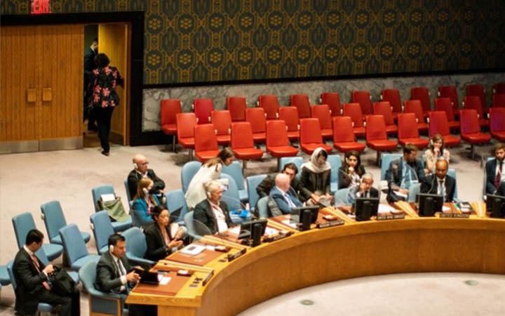 গাজা সঙ্ঘাত প্রশ্নে জাতিসঙ্ঘ নিরাপত্তা পরিষদের বৈঠক