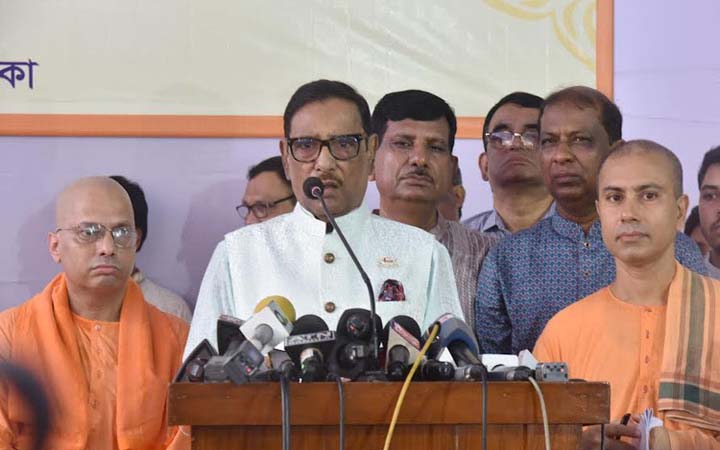 অশুভ চক্র হিন্দু সম্প্রদায়ের ওপর হামলা চালিয়ে সরকারের ওপর দায় চাপাতে চায় : কাদের