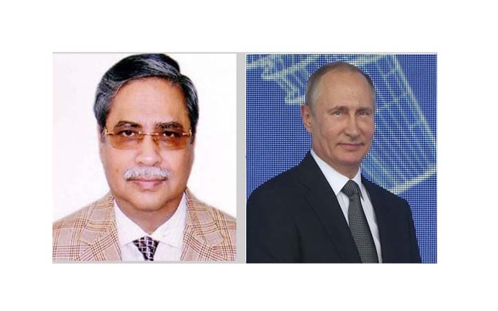 নবনির্বাচিত রাষ্ট্রপতি সাহাবুদ্দিনকে পুতিনের শুভেচ্ছা