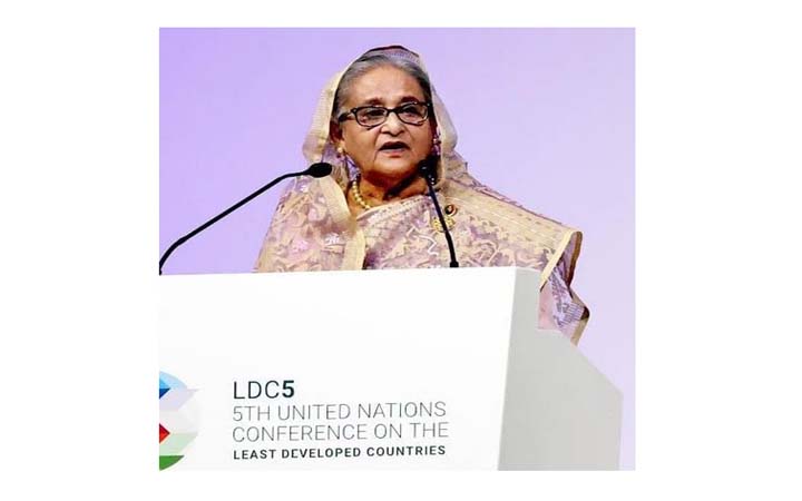 অনুদান নয়, স্বল্পোন্নত দেশগুলো আন্তর্জাতিক প্রতিশ্রুতি অনুযায়ী তাদের প্রাপ্য চায় : প্রধানমন্ত্রী