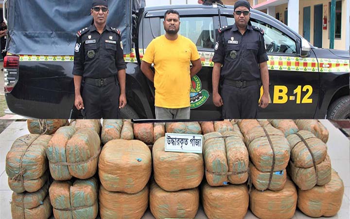 সিরাজগঞ্জে ৩ মণ গাঁজাসহ যুবক আটক