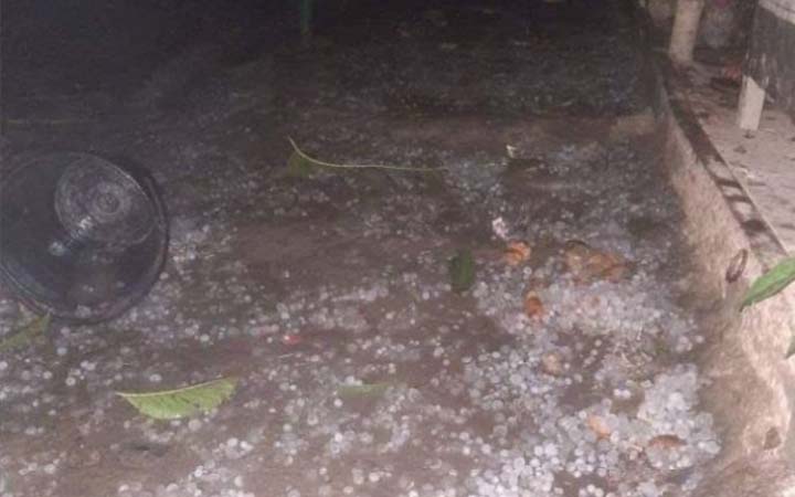 সুনামগঞ্জে শিলাবৃষ্টি, ফসলের ব্যাপক ক্ষতির আশঙ্কা