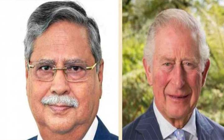 ব্রিটিশ সিংহাসনে আরোহণে তৃতীয় চার্লসকে রাষ্ট্রপতির অভিনন্দন