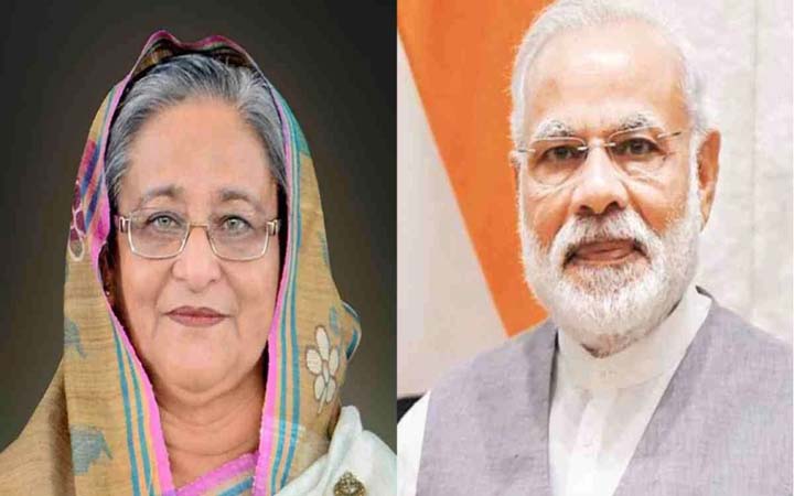 চাঁদে ভারতের চন্দ্রযানের সফল অবতরণ উপলক্ষে নরেন্দ্র মোদিকে শেখ হাসিনার অভিনন্দন