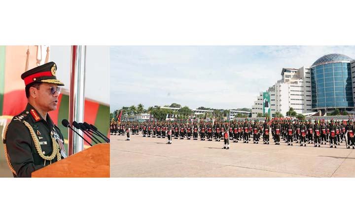 বাংলাদেশ মিলিটারি একাডেমিতে রাষ্ট্রপতি কুচকাওয়াজ অনুষ্ঠিত
