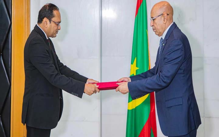 মৌরিতানিয়ার রাষ্ট্রপতির কাছে বাংলাদেশের অনাবাসিক রাষ্ট্রদূতের প্রত্যয়নপত্র পেশ