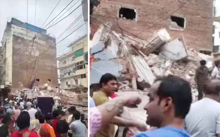 ভারতের রাজধানীতে বহুতল ভবন ধস, বহু হতাহতের শঙ্কা