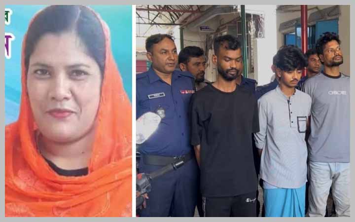 চুরি করতে গিয়ে ধরা পড়ে শিক্ষিকাকে গলা কেটে হত্যা, গ্রেপ্তার ৩