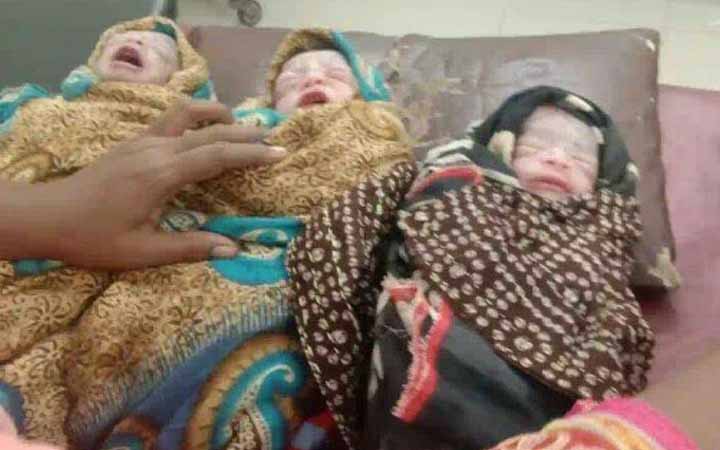সুনামগঞ্জের শাল্লায় একসাথে তিন সন্তানের জন্ম