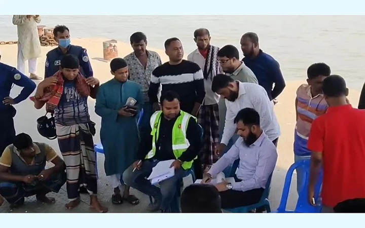 ভোলায় ৩০ হাজার মিটার নিষিদ্ধ জালসহ ১২ জেলে আটক, জরিমানা