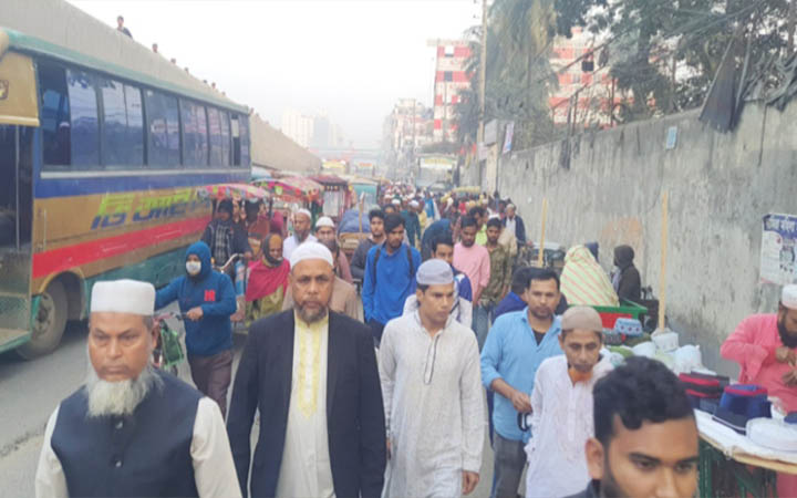 তুরাগতীরে আখেরি মোনাজাতে অংশ নিতে মুসল্লিদের স্রোত