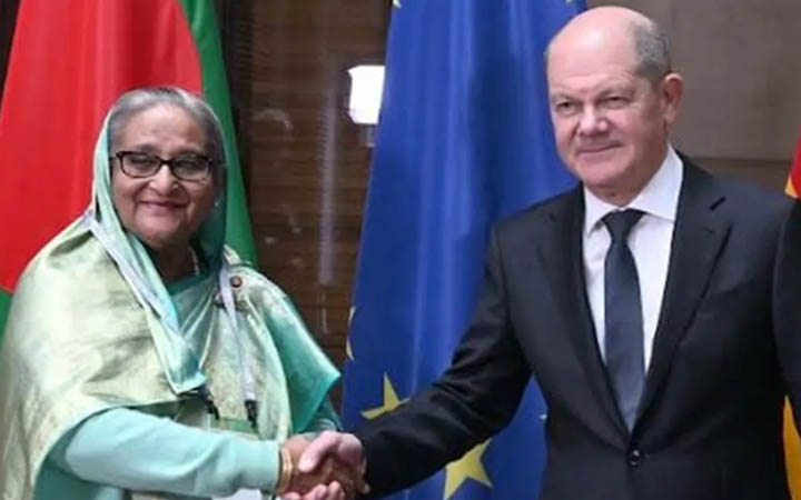 জার্মানির চ্যান্সেলরের সঙ্গে প্রধানমন্ত্রীর বৈঠক