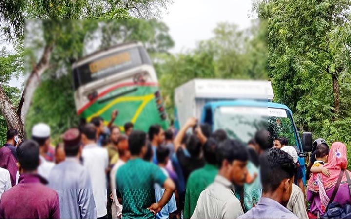 খাগড়াছড়িতে বাস-পিকআপ সংঘর্ষে ২ নারী নিহত, আহত ১৫