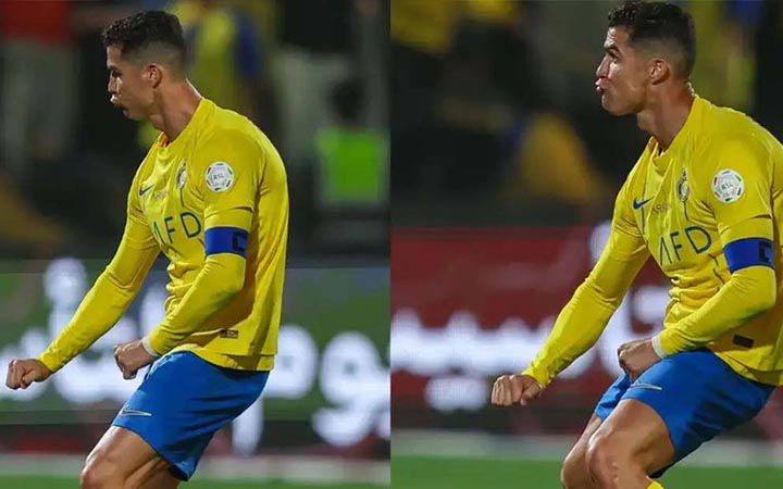 অশ্লীল অঙ্গভঙ্গি করে নিষেধাজ্ঞার শঙ্কায় রোনালদো
