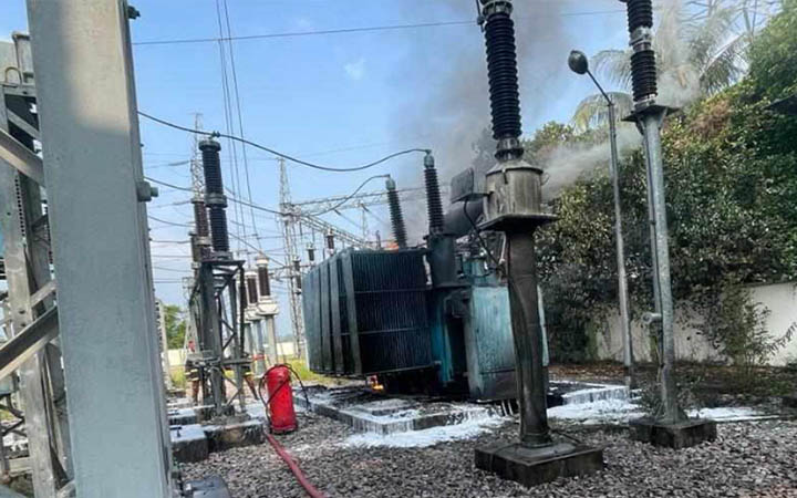 কাপ্তাইয়ে পানি বিদ্যুৎকেন্দ্রের সাবস্টেশনে আগুন