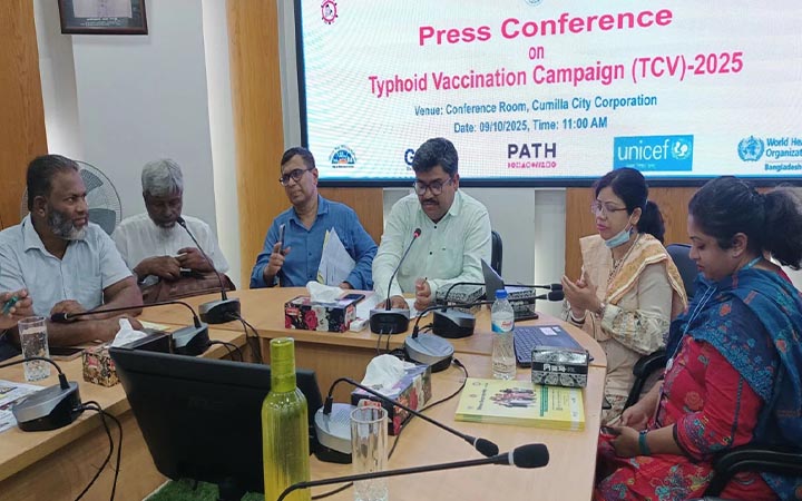 কুসিকে এক লাখ ২২ হাজার শিশু কিশোর পাবে টাইফয়েড টিকা