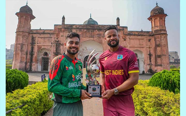 বাংলাদেশ-ওয়েস্ট ইন্ডিজ সিরিজের ট্রফি উন্মোচন