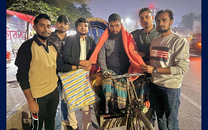 তারেক রহমানের জন্মদিন উপলক্ষে শীতবস্ত্র বিতরণ ছাত্রদলের