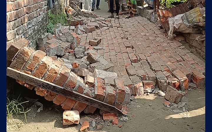 ভূমিকম্পে দেয়াল ধসে নবজাতকের মৃত্যু, মাসহ আহত ২