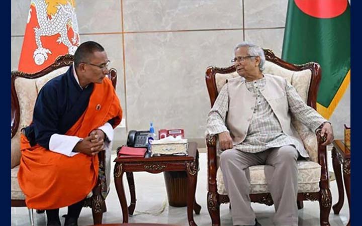 প্রধান উপদেষ্টার সঙ্গে ভুটানের প্রধানমন্ত্রীর বৈঠক