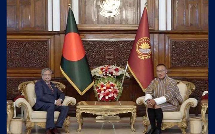 বঙ্গভবনে রাষ্ট্রপতির সঙ্গে ভুটানের প্রধানমন্ত্রীর সাক্ষাৎ