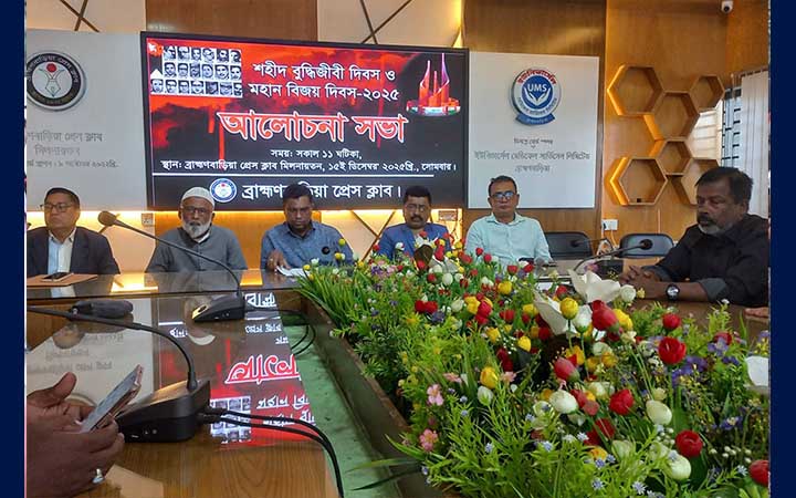 ব্রাহ্মণবাড়িয়ায় বিজয় দিবস উপলক্ষে আলোচনা সভা