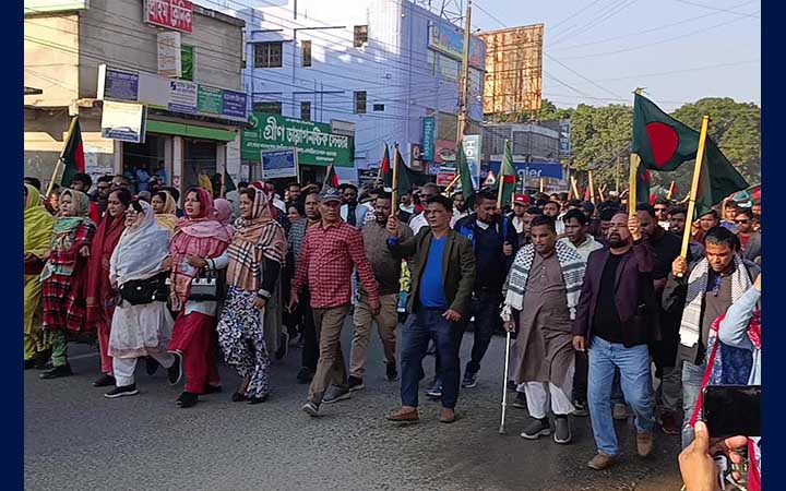 পঞ্চগড়ে ছাত্রদলের বিজয় শোভাযাত্রা ও পথসমাবেশ
