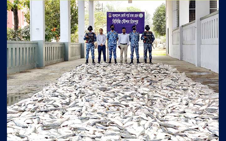 চাঁদপুরে ১২৭ মণ জাটকা জব্দ, ১০ জেলের কারাদণ্ড