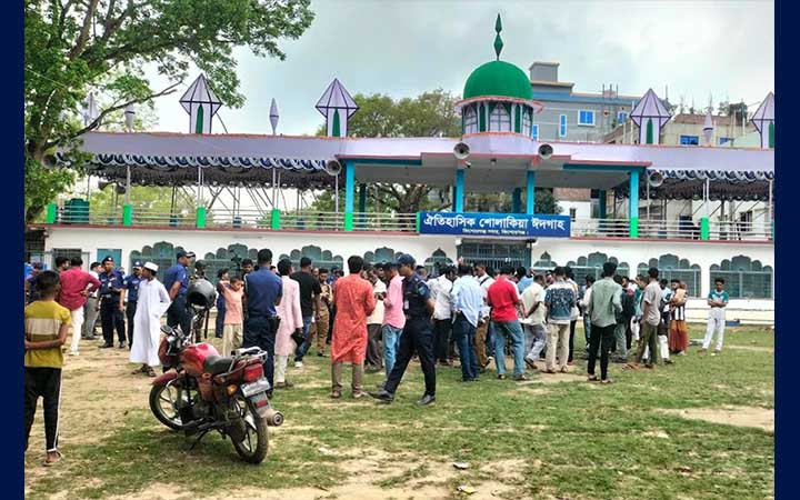 শোলাকিয়ায় চার স্তরের নিরাপত্তায় প্রস্তুত ঈদগাহ