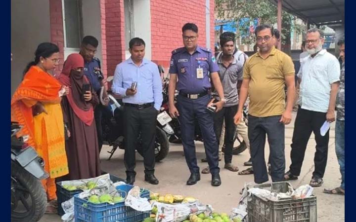 রাসায়নিক দিয়ে পাকানো ৯ হাজার কেজি আম জব্দ