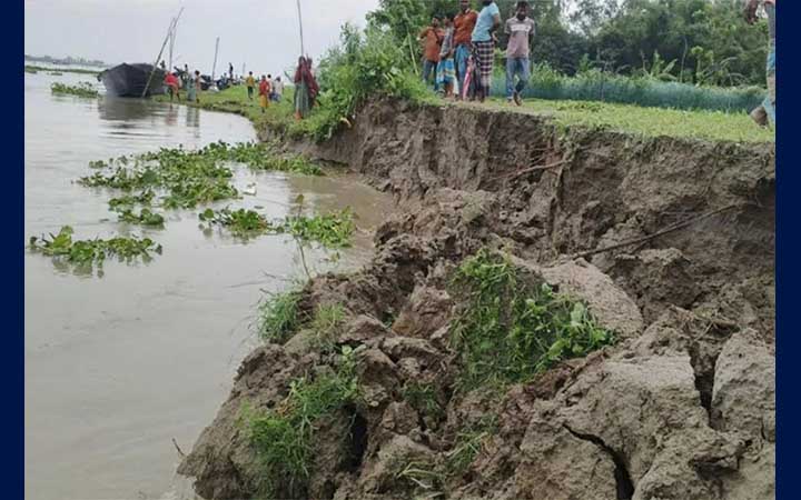 গাইবান্ধায় নদীর পানি বৃদ্ধি, ভাঙন অব্যাহত