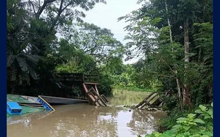 জাহাজের ধাক্কায় ব্রিজ ভেঙে বিপাকে তিন উপজেলার মানুষ