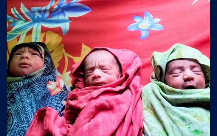 বিনা সিজারে একসঙ্গে তিন পুত্রসন্তানের জন্ম