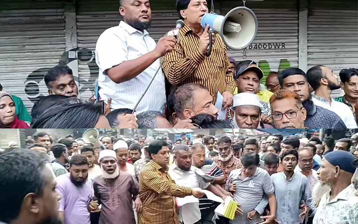 ডেঙ্গু সতর্কতায় যাত্রাবাড়ীতে লিফলেট বিতরণ নবীউল্লাহ নবীর