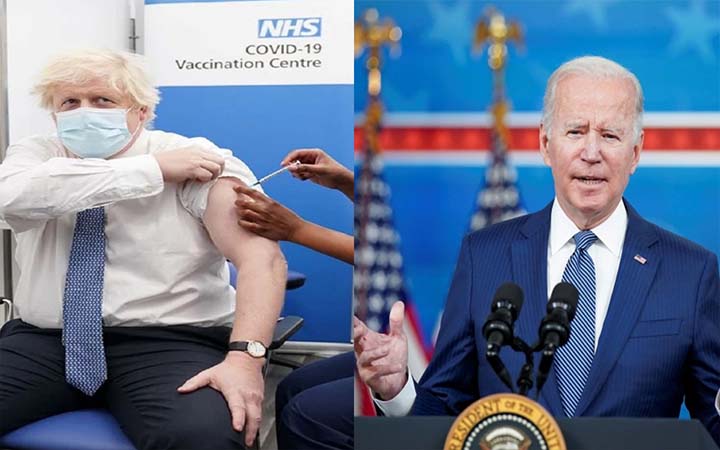 বুস্টার ডোজ নিলেন বরিস জনসন, নেওয়ার তাগিদ বাইডেনের