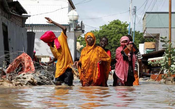 মোগাদিশুতে প্রবল বর্ষণে সৃষ্ট বন্যায় নারী-শিশুসহ নিহত ৭