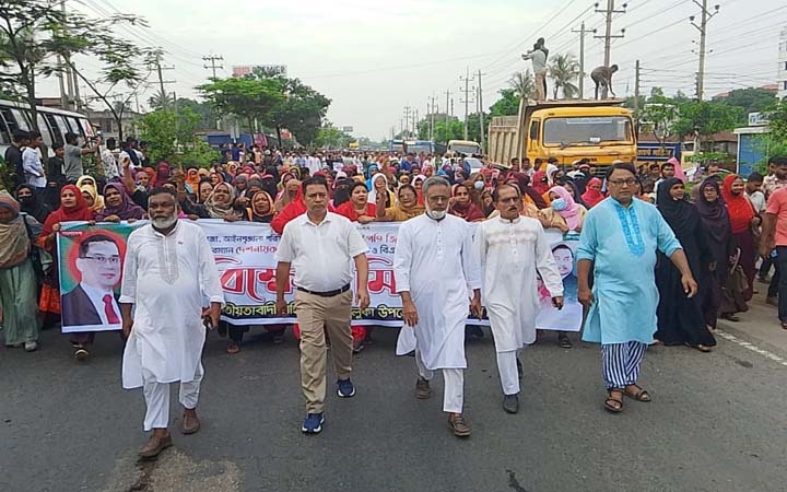 ভালুকায় বিএনপির বিক্ষোভ মিছিল