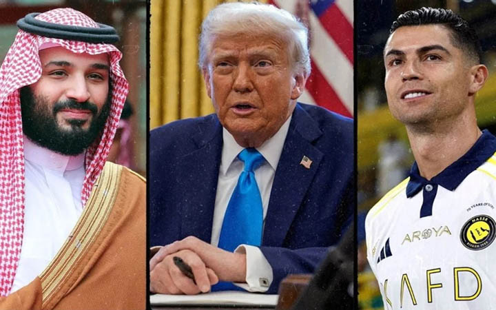 ডোনাল্ড ট্রাম্পের আমন্ত্রণে রোনালদো, একই দিনে আসছেন সৌদি যুবরাজ